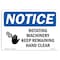 Signmission OSHA Sign, Rotating Machinery Keep Remaining With, 10in X 7in Rigid Plastic, 10" W, 7" H, Landscape OS-NS-P-710-L-18131 - alternate 1